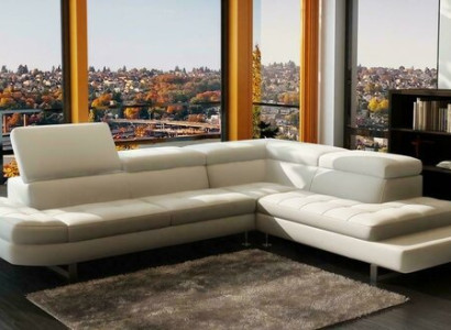 Modern corner sofa leather sofa L-shape upholstery designer corner suite